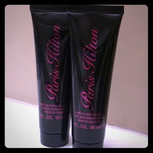 Paris Hilton shower gel and body lotion